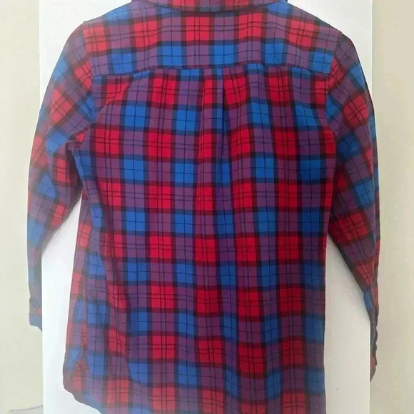 Women’s Talbots plaid button down in red, blue, purple, and black. Size Small P - Picture 7 of 11